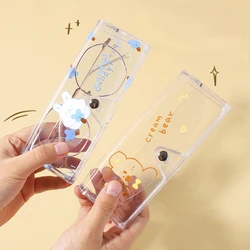 1PC Cartoon Cute Travel Women Transparent PVC Eye Glasses Box Bag Case Protection Carry Box Eyewear Accessoires For Adults/Kids