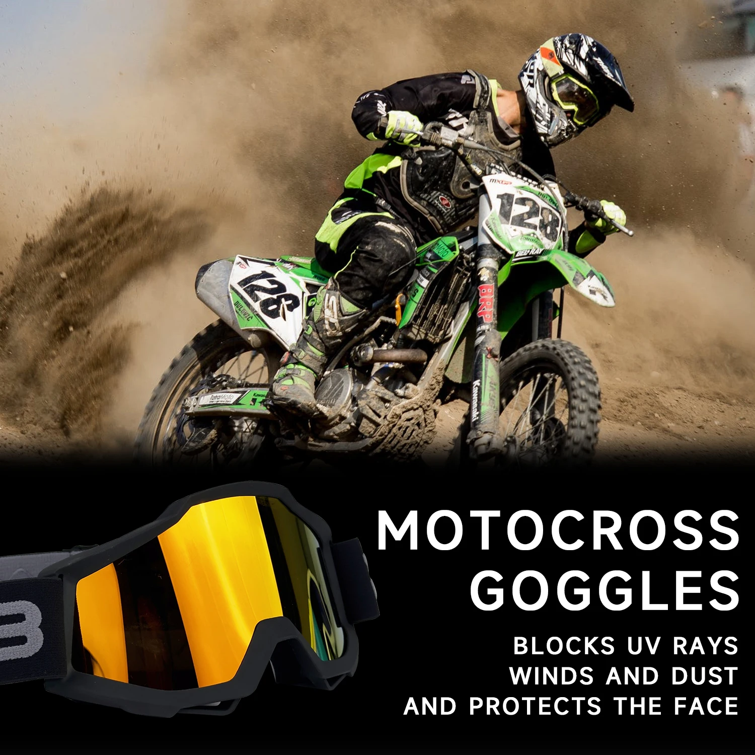 Motocross Goggles HD Lens Motorcycle Anti-fog Eyeglasses Riding Glasses Women Moto MX MTB Sunglasses Dirt Bike Accessories