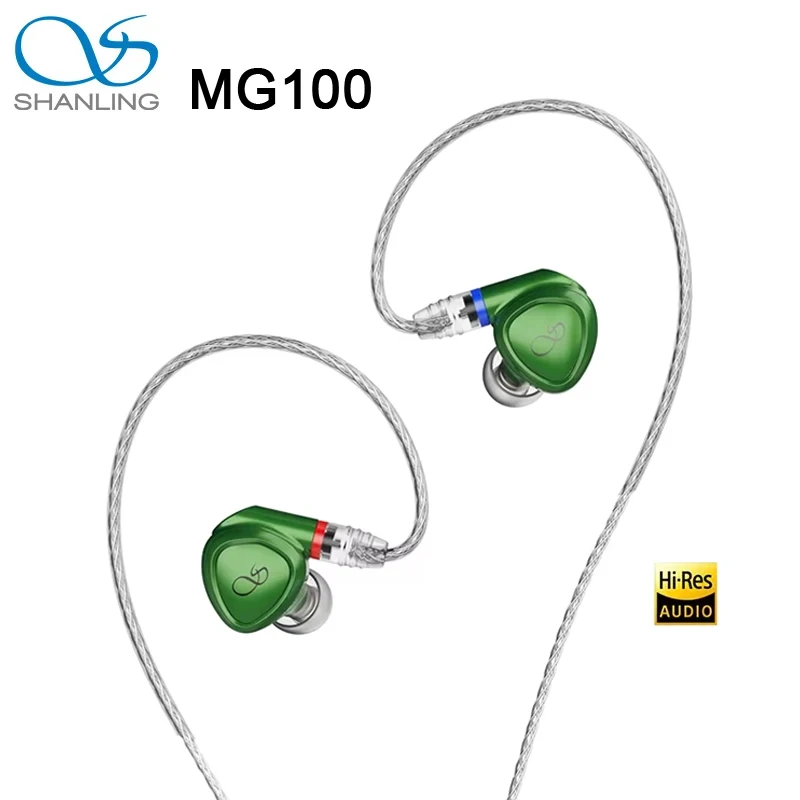 

SHANLING MG100 In-ear Headphones 10mm Dynamic Driver In-ear Earphones HiFi Gaming Headset 3.5+4.4mm Hi-Res Audio Wired Earbud