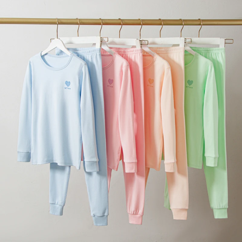 Girls Pajamas Pants Set 8 9 10 11 12 13 14 15 16 17 18 Yrs Pink Blue Cotton Pijama Spring Autumn Kids Pyjama Toddler Winter Pjs