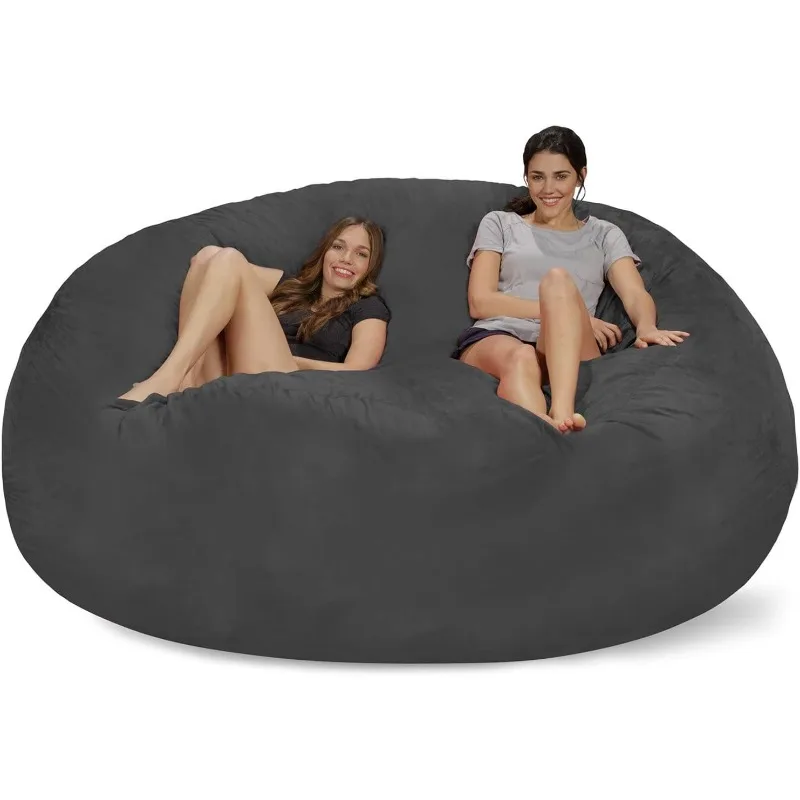 

Bean Bag Chair,Giant 8' Memory Foam Furniture Bean Bag - Big Sofa with Soft Micro Fiber Cover ，living room sofas