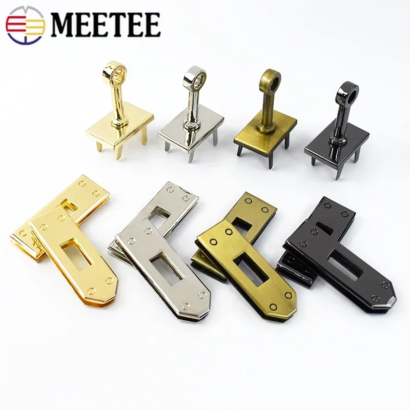 1/2Sets Metal Bag Lock Buckles Combination Clasps Closure DIY Luggage Handbag Wallet Leather Craft Hardware Accessory BD453