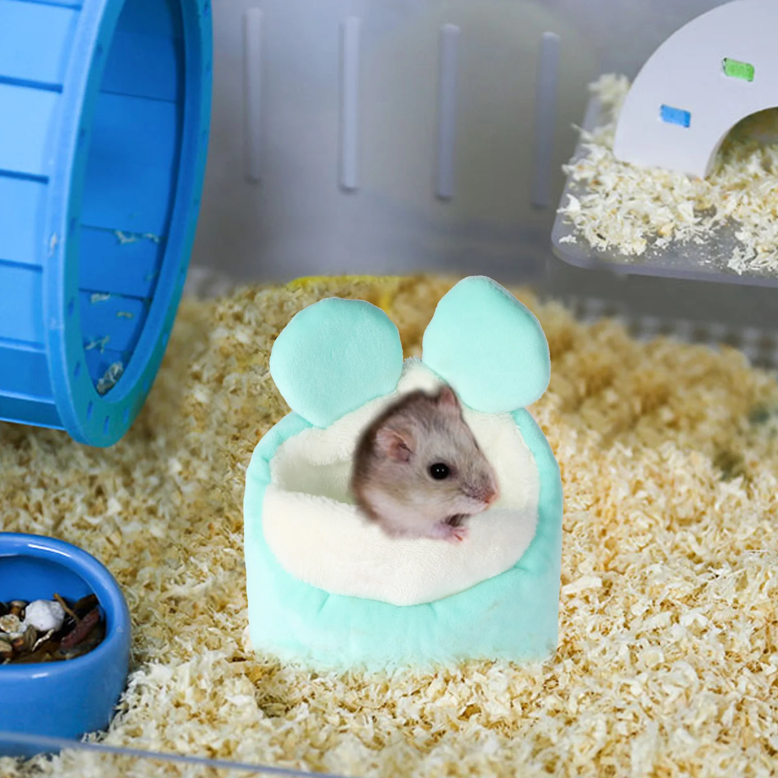 Squirrel House Bed Hamster Nest Warm Sugar Glider Accessories Blue Drop Plastic Cloth