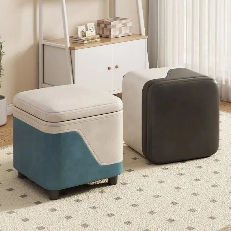 Household Toy Storage Stool, Living Room Small Bench, Storage Stool Can Sit, Storage Shoe Changing Stool Dual Purpose Stool