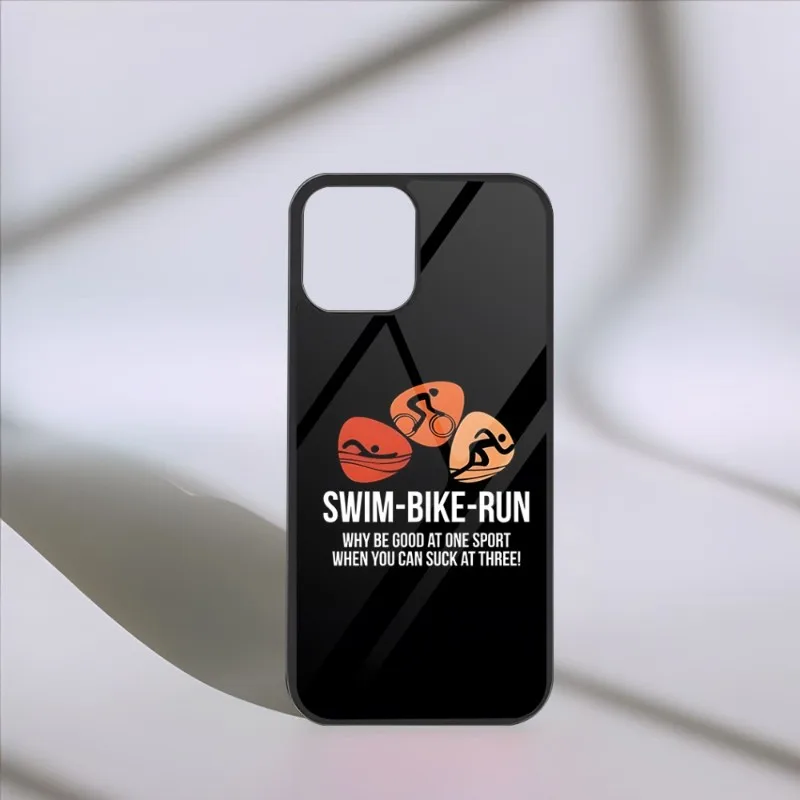 Triathlon Swim Bicycle Marathon Phone Case PC+TPU Funda For Samsung Galaxy S10 S30 S22 S20 S21 Plus Ultra Cover