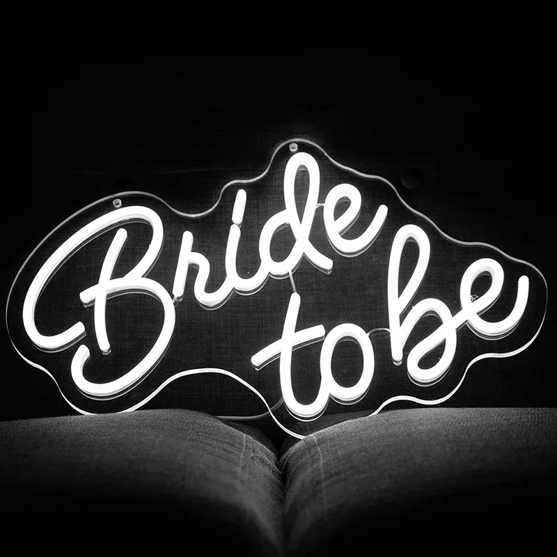 Custom  Hand make name Logo Billboard Flex LED Hello Gorgeous Neon Light Acrylic board custom bride to be neon sign