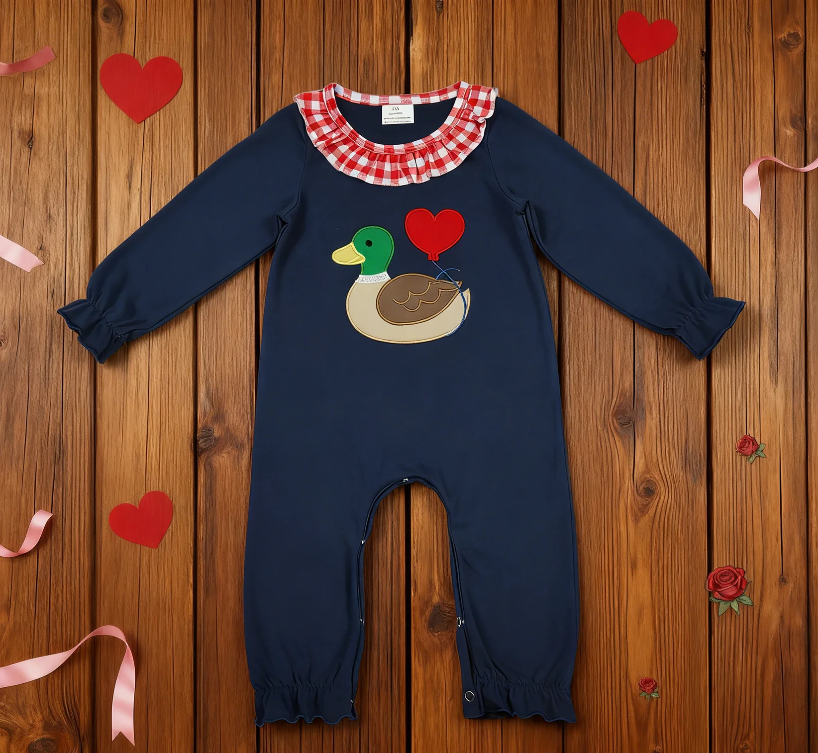 

Z1121-03 LR2720 Baby Bubbles Infant Jumpsuit Kids One-piece Newborn Romper Toddler Valentine's Day Clothes
