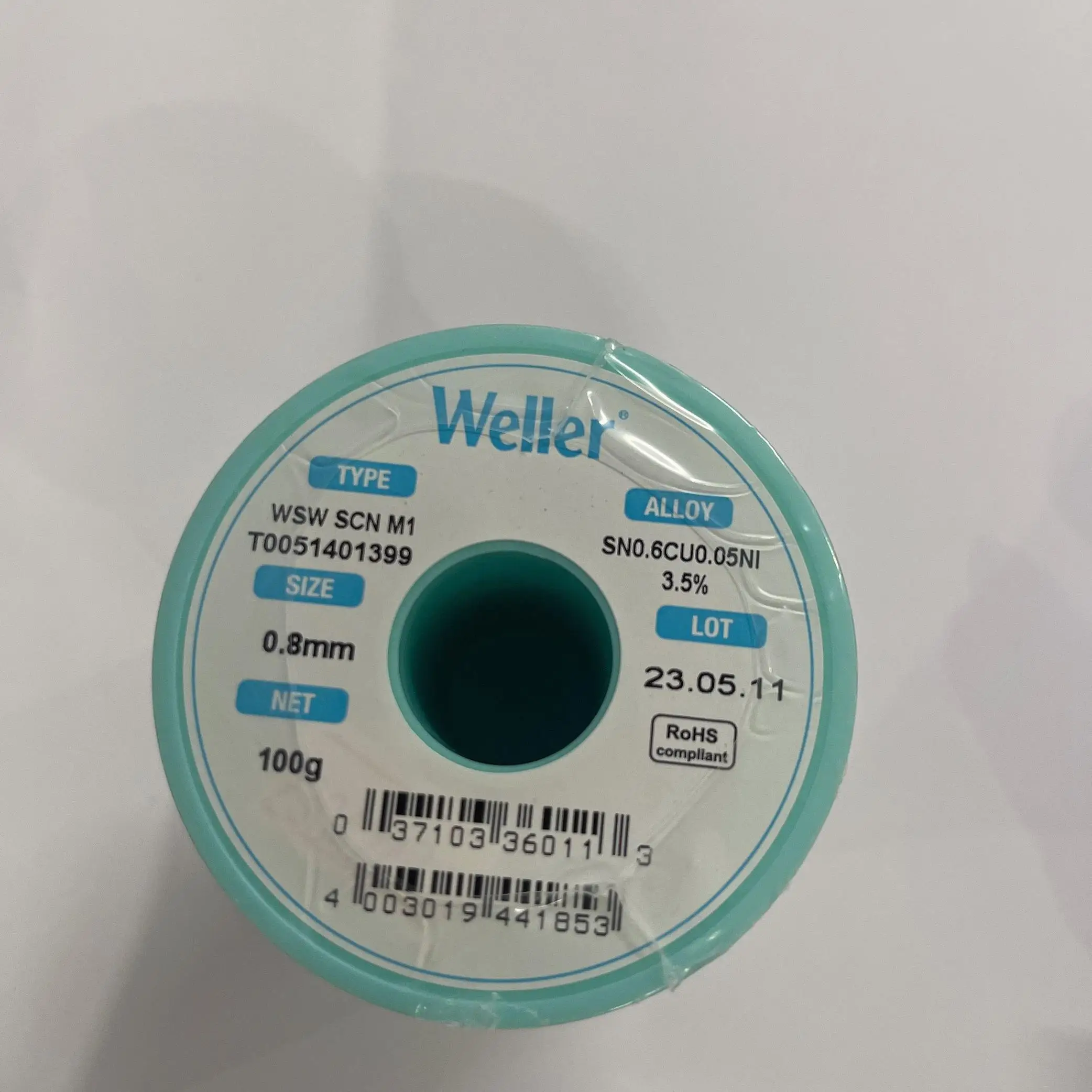 German Imported WELLER Solder Wire Silver Contain Solder Wire Sn96.5Ag3Cu0.5 Containing 3.5% soldering flux  Audio Solder Wire