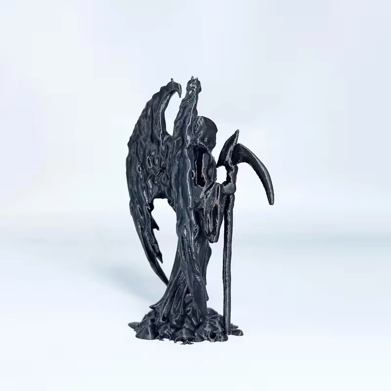 Halloween Death Angel Sculpture 3D Printed Gothic Art Desktop Decor Collectible Statue For Home Office Shelf Gift Ornament New
