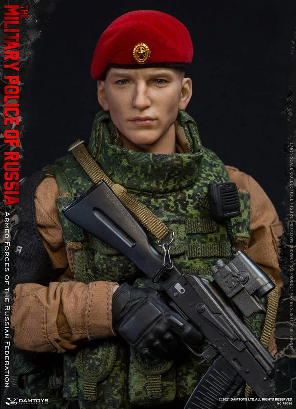 1/6 DAMTOY DAM 78086 Armed Force of the Russian Federation Military Police Vivid Head Sculpture Bald Version Fit 12