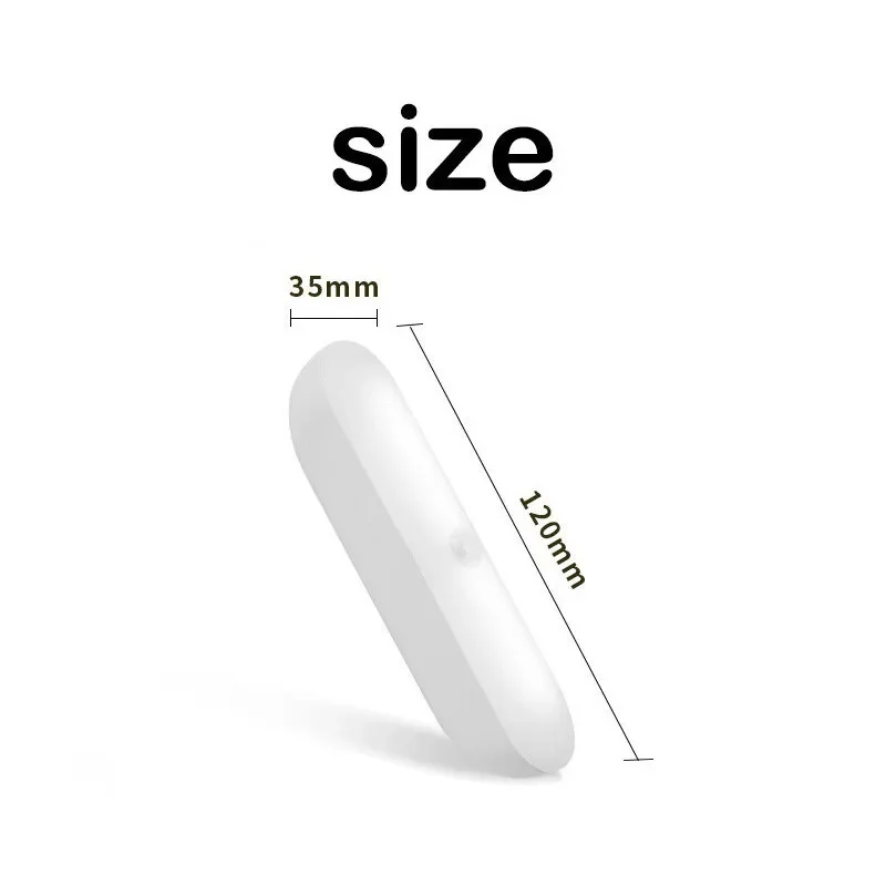 Wireless LED Motion Sensor Lamp Night Lights USB Rechargeable Magnetic For Wardrobe Room Closet Kitchen Aisle Tube Detector Bulb