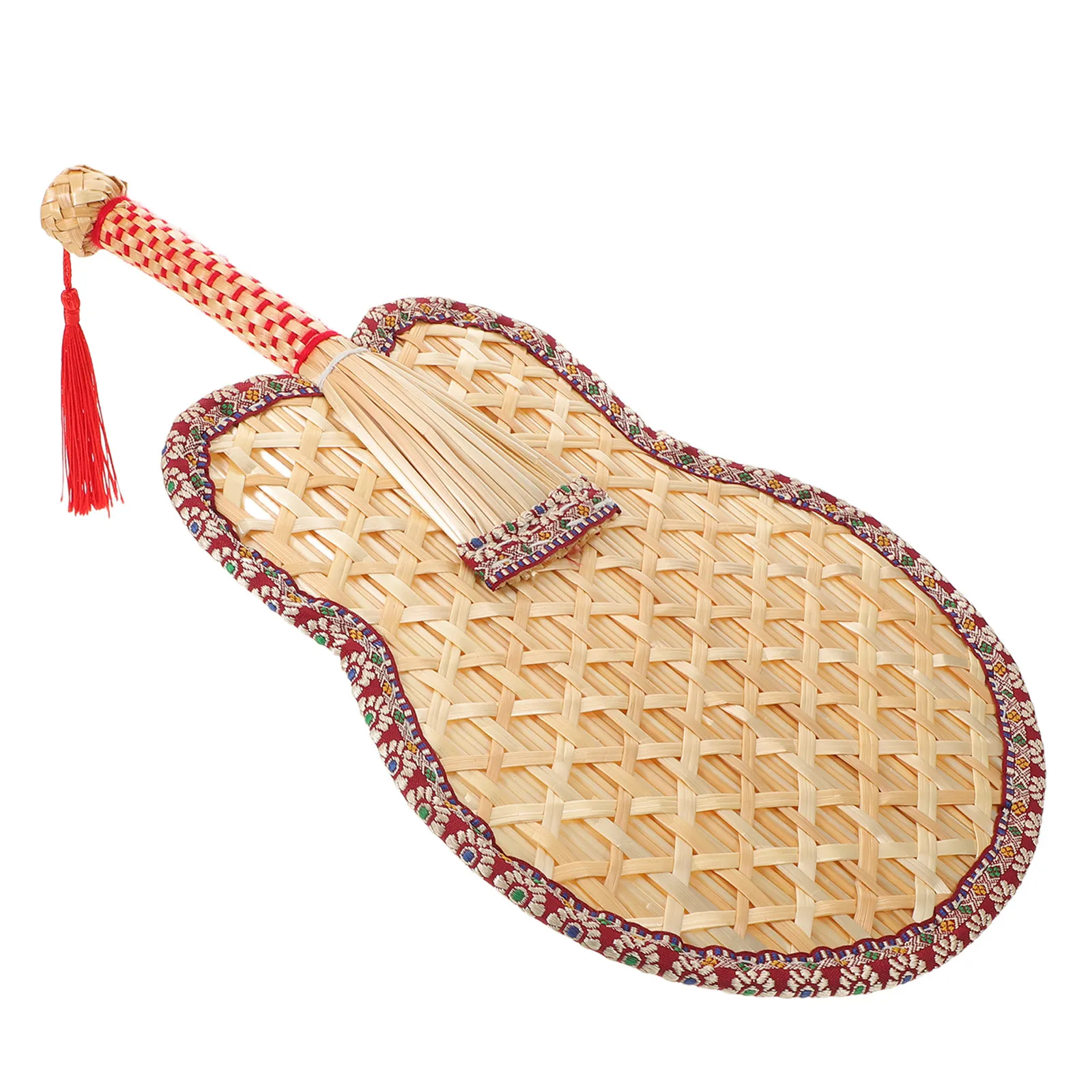 Natural Handwoven Mini Woven Fan for Children Portable Breathable Traditional Palm Fan Summer Indoor Outdoor Use Vintage Decor