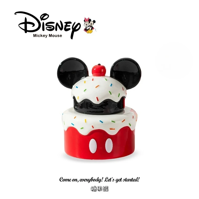 ชุดของขวัญกระปุกเซรามิกเก็บขนมลายการ์ตูนดิสนีย์ มิกกี้ มินนี่ ดีไซน์สวยงาม พร้อมฝาปิดสนิท สำหรับขายส่ง