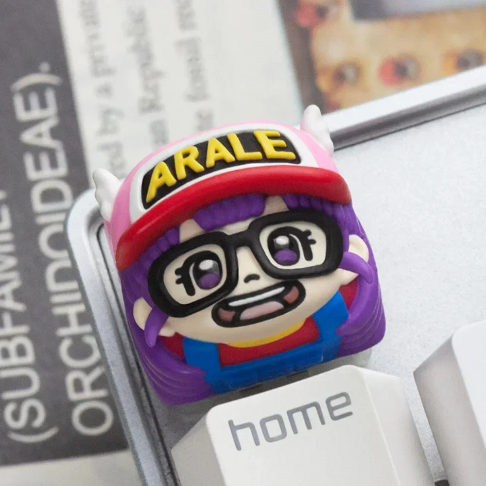 Arale Keycap Dr Slump Custom Cute Lovely Anime Cartoon Point Key Cap Resin Cartoon Machine Keyboard MX Switch Cherry Profile