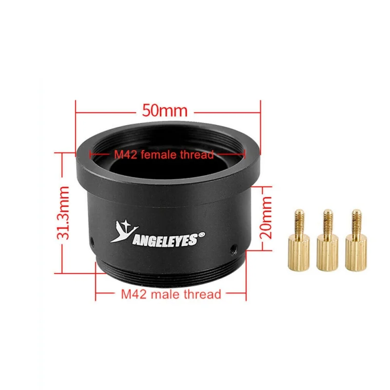 Переходник M42 «мама» на 1,25 дюйма с адаптером телескопа с наружной резьбой M42 для зрительной трубы/телескопа для фотографии