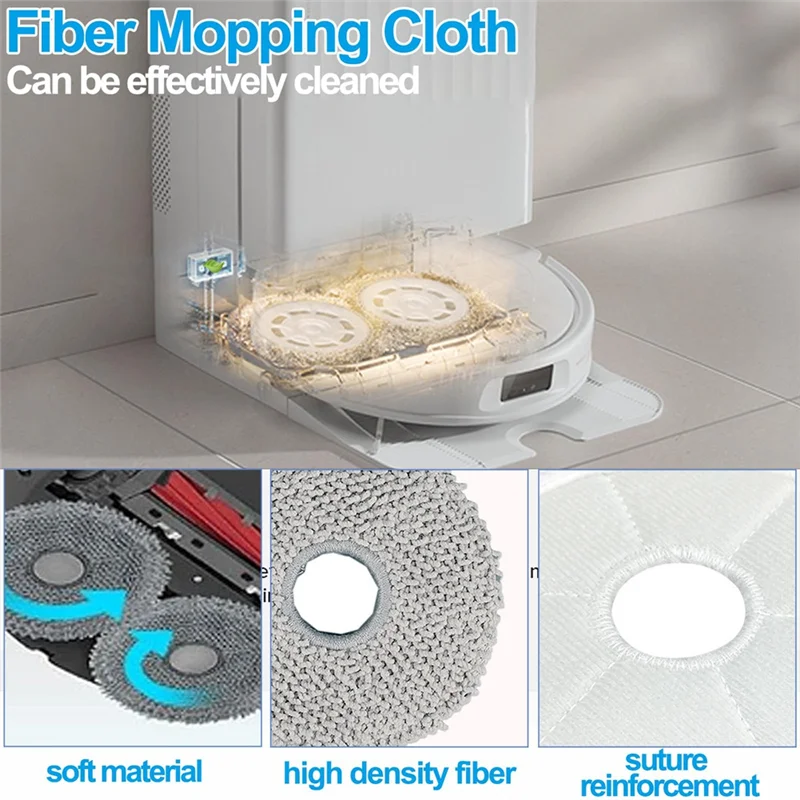 

ABBN-Accessories Set For Roborock Q Revo/Qrevo S/Qrevo Master/Qrevo Curve Robot Vacuum Cleaners, With Dust Bags And Mops