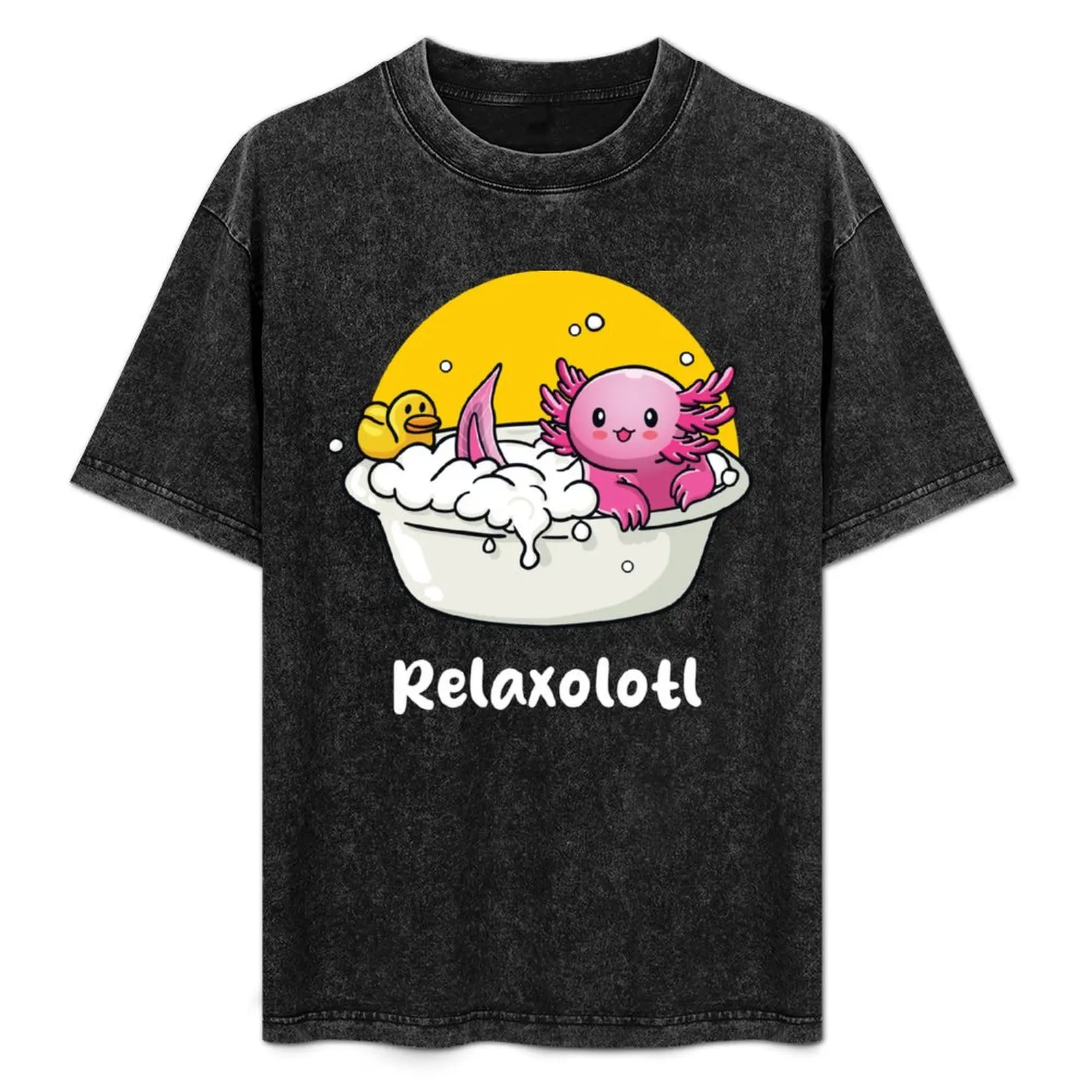 

Relaxalotl - cute axolotl (on dark colors) T-Shirt designer shirts plus sizes funny meme t-shirts mens t shirts pack