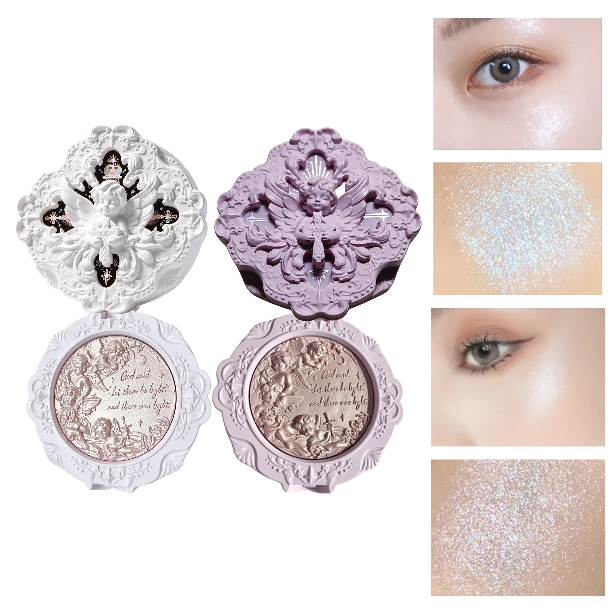 Flower Knows Little Angel Limited Edition makeup set 9 Color Eyeshadow Palette Highlighter Lip Gloss Luxury Angelic Cosmetics