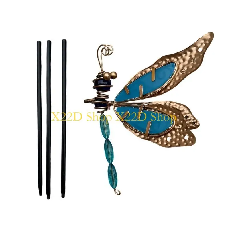 X22D Butterflies Garden Decorations Butterflies Stakes Ornaments Artificial Waterproof