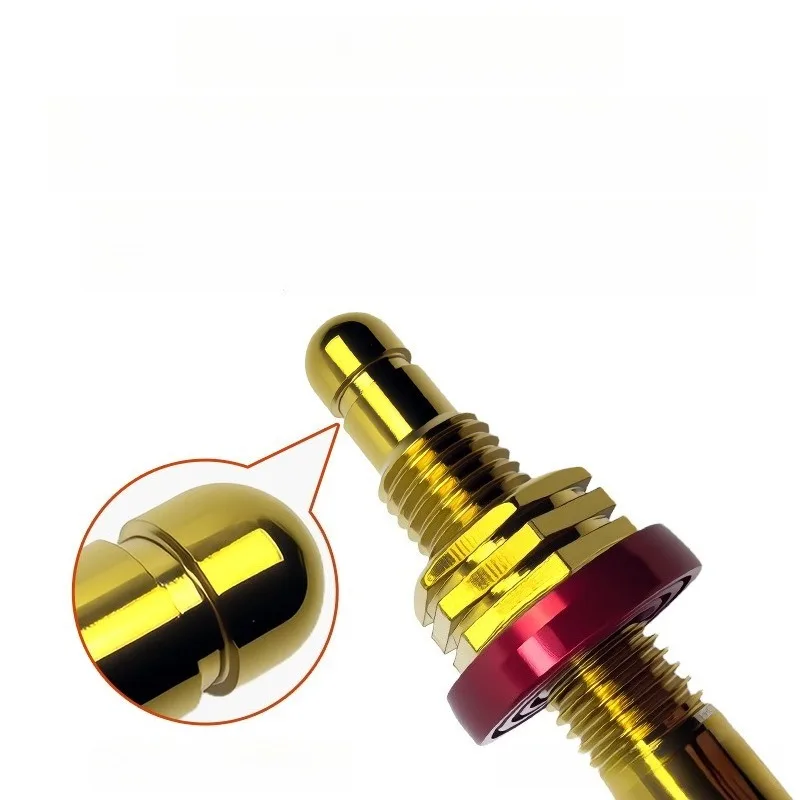 Motorcycle Front Wheel Axle Modified Screw Rod Front Fork Carbon Steel Titanium-burned Bearing Golden Central Axle Core