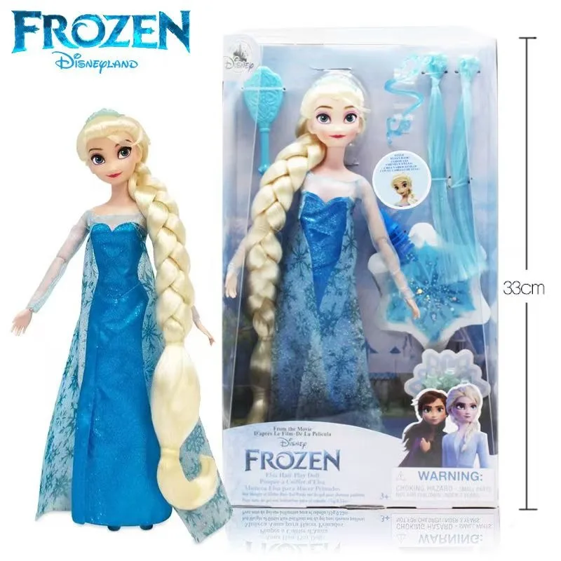 Disney Frozen Elsa y Anna princesa vestir Vanity Playset figura modelo colección de juguetes para niños regalo de cumpleaños diversión familiar
