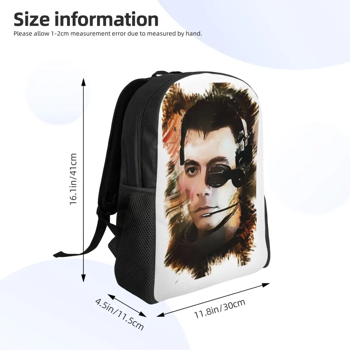 Universal Soldier Jean Claude Van Damme Student Backpack School Bag Hiking Travel Daypack for Men Women Bookbag Shoulder Bags