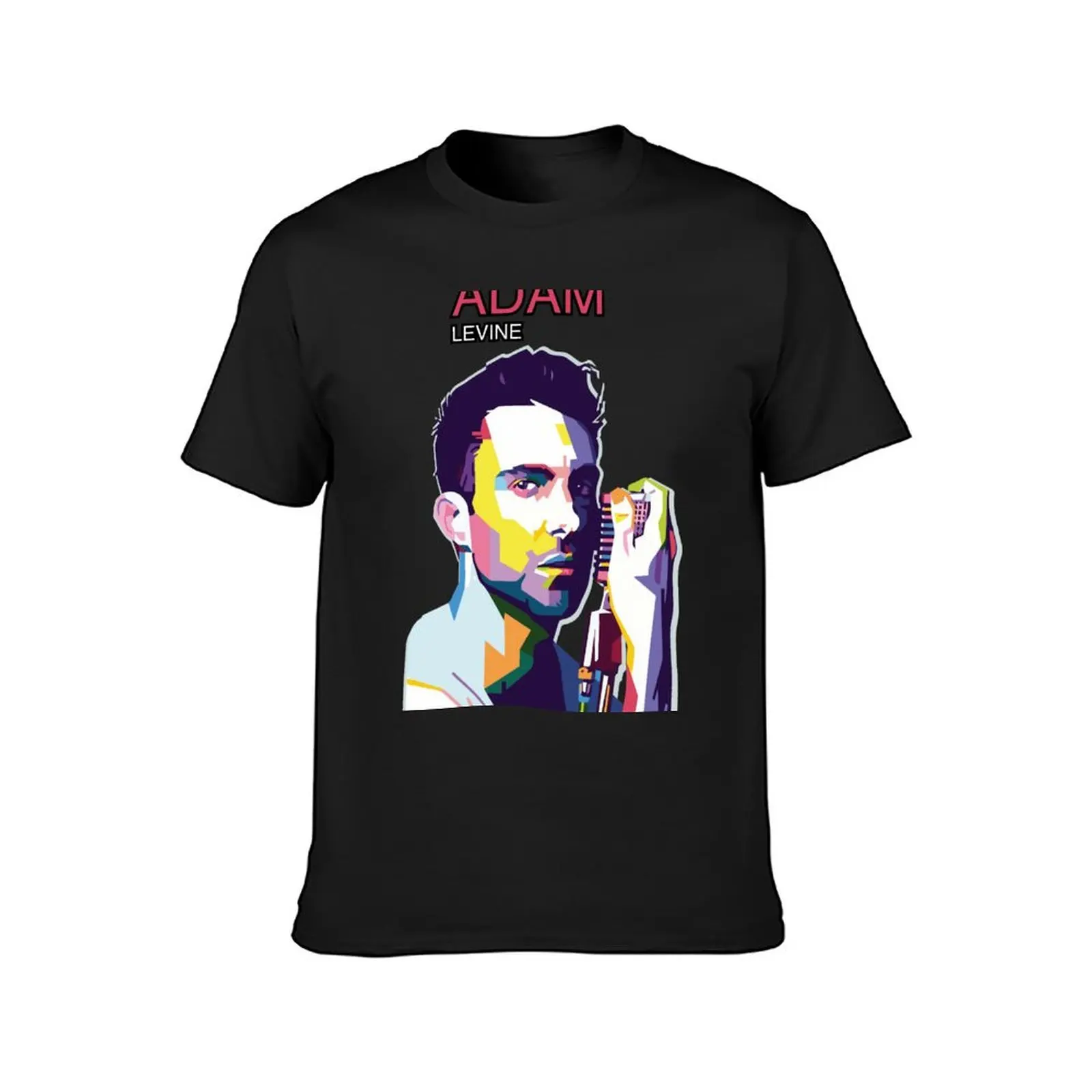 Adam Noah Levine portraitart digital illustration of Adam Noah T-Shirt summer clothes korean fashion men workout shirt