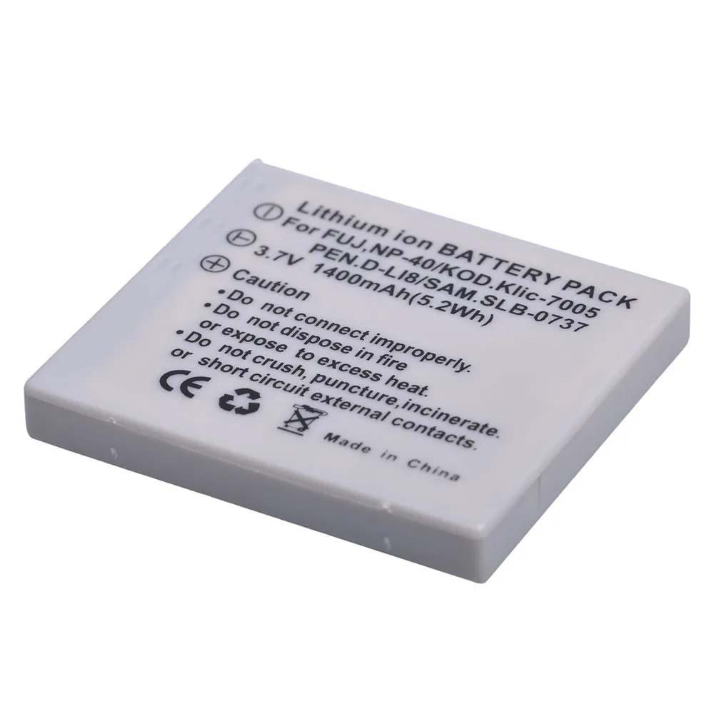 1400mAh NP 40 NP40 NP-40 Camera Battery for  FUJIFILM DLI-102 PENTAX D-LI8 FinePix F480 FinePix F811 FinePix Z1 Zoom BENQ