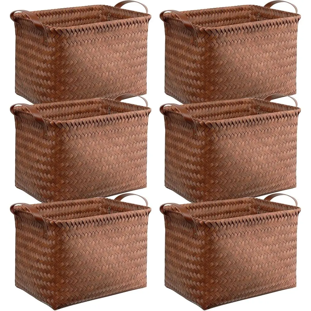 

Handwoven Clothes Basket Laundry Hampers Large Wicker Storage Baskets or Shelves Blankets Closet Storage Bins Car Bedroom Bathro