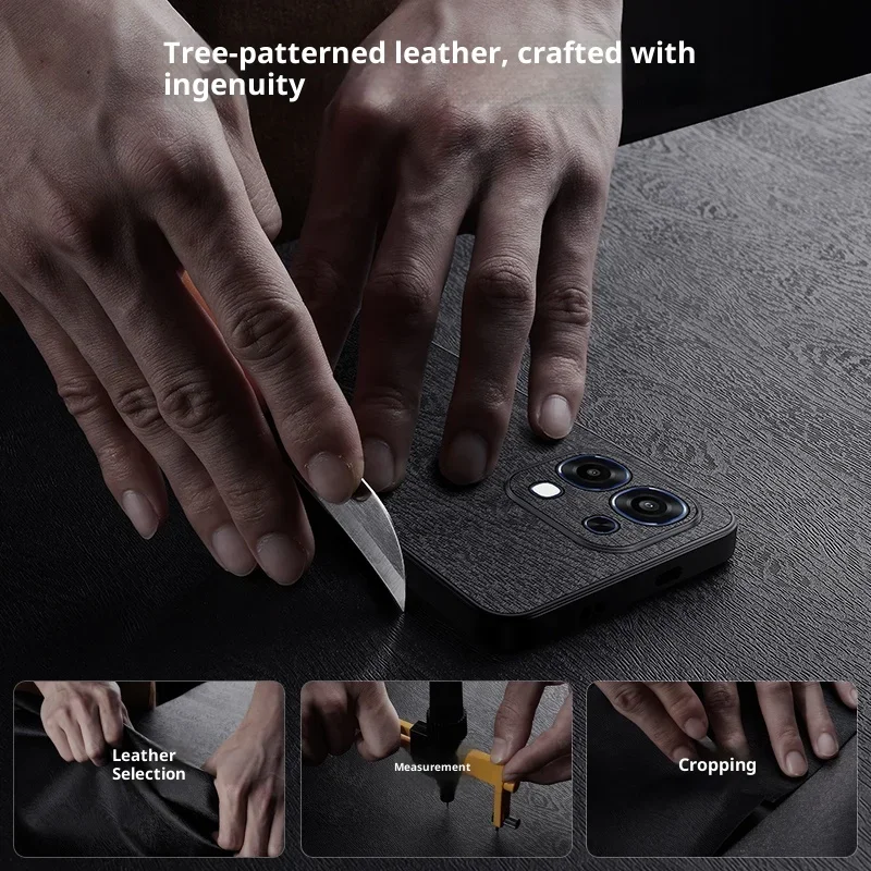 Para oppo A6 Pro 4G 5G funda de lujo textura de corteza cubierta trasera esmerilada para oppo F31 parachoques a prueba de golpes Fudna