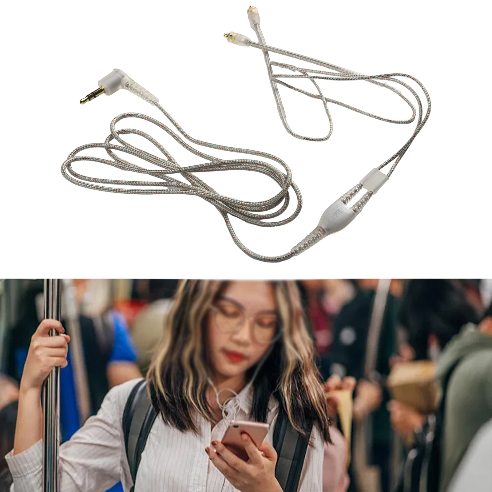 Замена аудиокабеля TH904, 64 дюйма для SHURE SE215 SE315 SE425 SE535, самый кабель для наушников с интерфейсом 3,5 мм