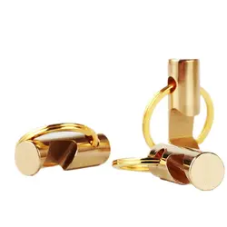 Pure Brass Bottle Opener Creative Multifunctional Yellow Keychain High-quality Key Rings