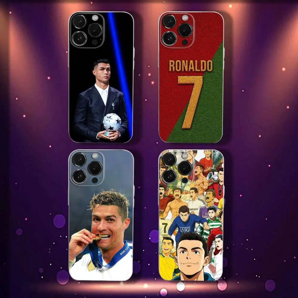 

Football C-CR7 Phone Case For iPhone 17,16,15,14,13,12,11 Pro,Max,Plus,X,XS,XR,SE4,E Mini Transparent Soft Cover
