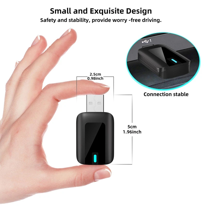 FFYY-2 محول Carplay اللاسلكي في 1، تحويل سلكي إلى Carplay/Android Auto اللاسلكي، اتصال ثابت للسيارات 2016+