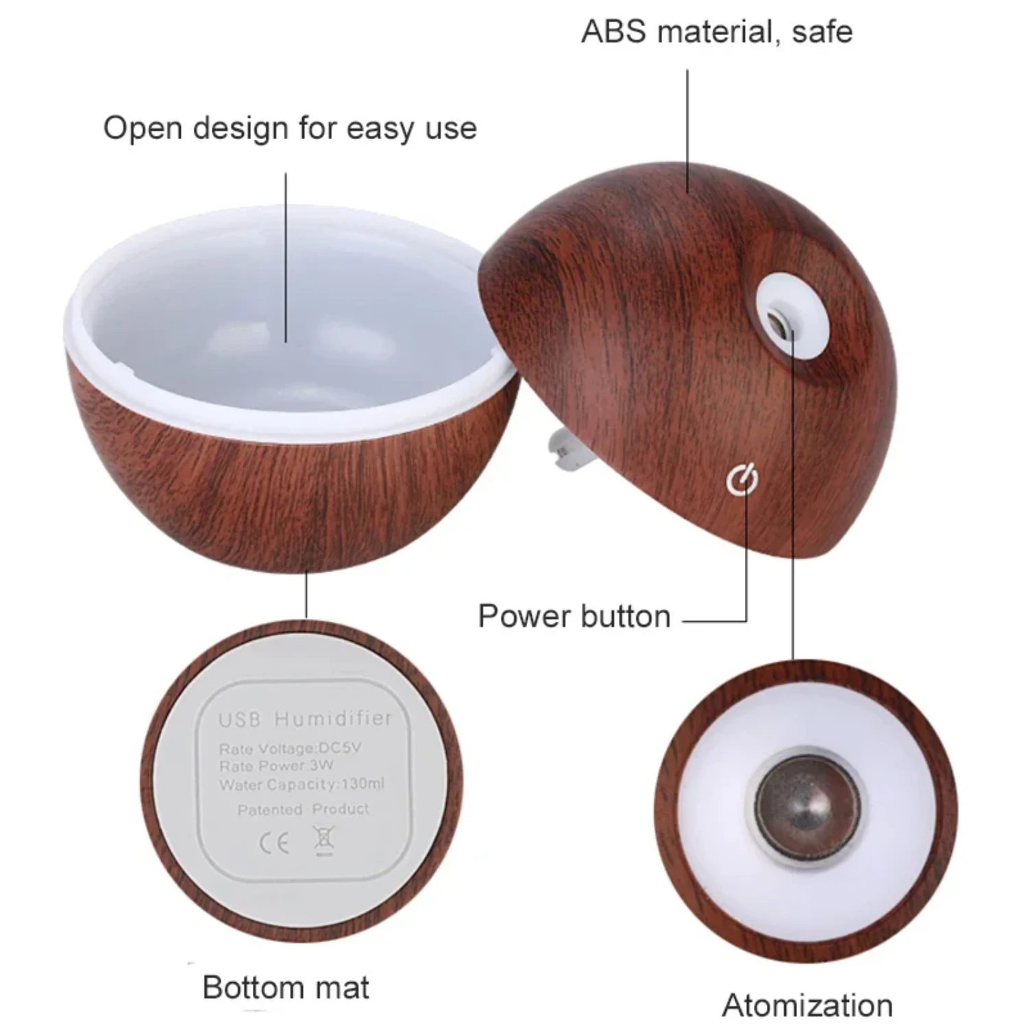 Enhance the Ambiance of Your Home or Office with this Quiet, Portable, and Silent Ultrasonic Essential Oil Diffuser Air Purifier