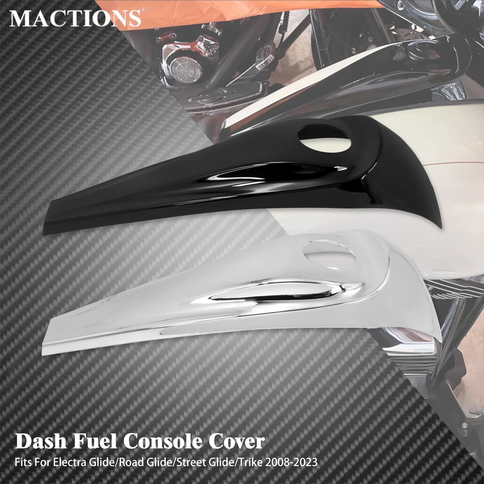 

Motorcycle Dash Fuel Console Cover Trim Tank Cover Panel For Harley Touring Electra Road Street Glide FLHT FLHRC FLTRX CVO 08-23