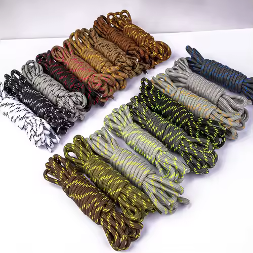 5MM Round Shoelaces Flower Dots Solid Laces Polyester Shoelaces Matching Sports Shoes Tooling Martin Boots Hiking Shoelaces - Image 4