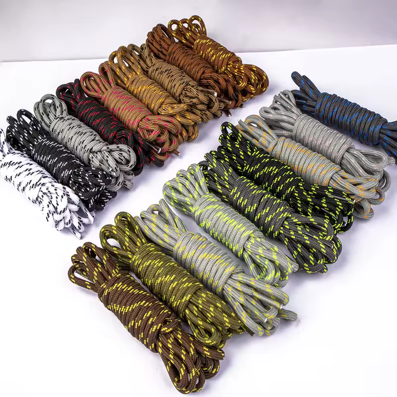 5MM Round Shoelaces Flower Dots Solid Laces Polyester Shoelaces Matching Sports Shoes Tooling Martin Boots Hiking Shoelaces - Image 4