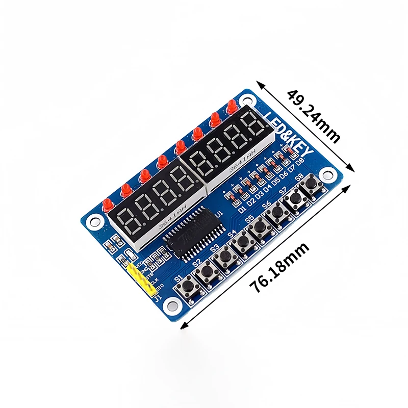 Moduł TM1638 Wyświetlacz klucza Nowa 8-bitowa cyfrowa rura LED 8-bitowa dla AVR Arduino