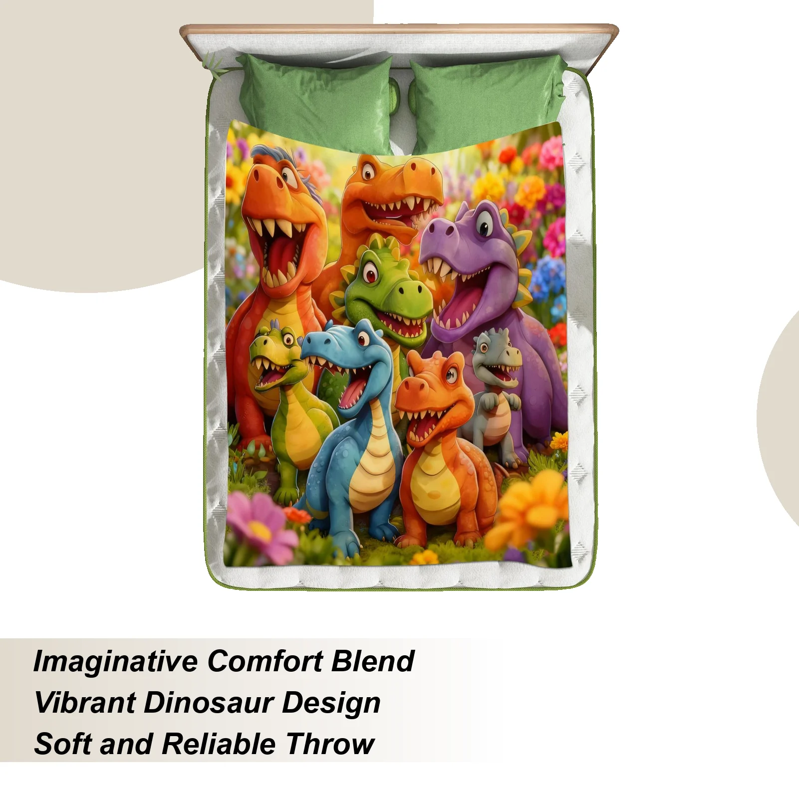 

Dinosaur Blankets Machine Washable Quilt Dinosaur Fleece Blanket For Girl Room Summer Winter Home Indoor Bedroom Christmas