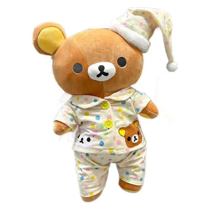 Rilakkuma Plush Toy Doll Soft Cushion Pajamas Sleeping Pillow Sofa Bed Decorative Supportive Throw Pillow Surprise Gift
