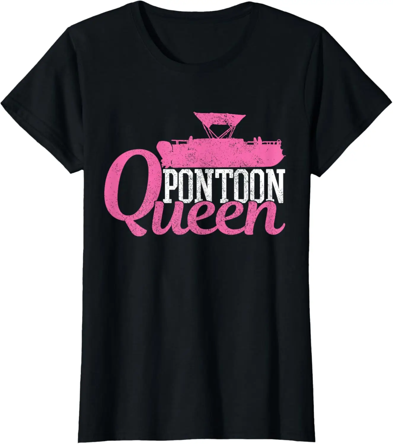 

Pontoon Queen Captain Funny Pontooning Boat Boating Gift T-Shirt