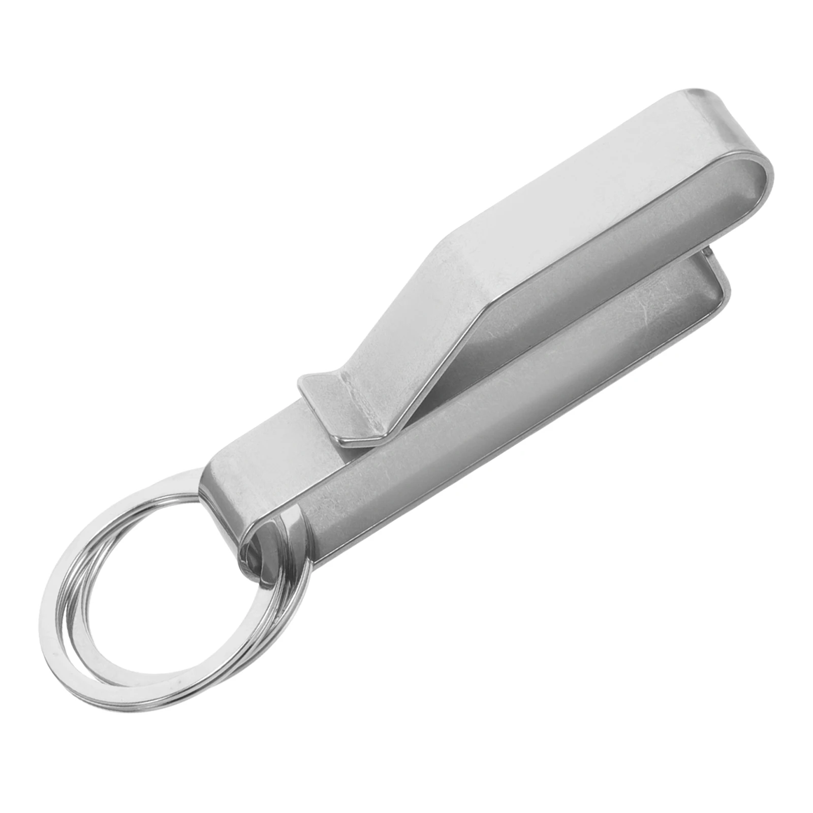 

Stainless Steel Key Chain 2 Key Rings Ladder Buckle Belt Clip Large Size Men Outdoor Camping Hiking Accessories
