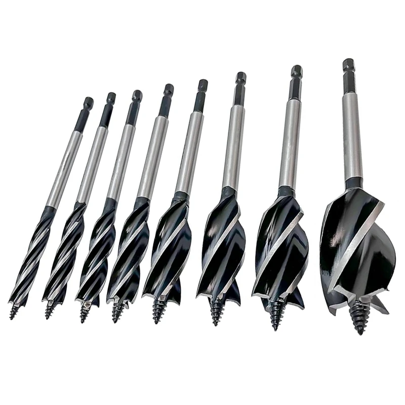 

8 PCS Drill Bit For Wood As Shown 4-Flute Drill Bit For Soft & Hard Wood, Plastic, Drywall (10Mm-32Mm)