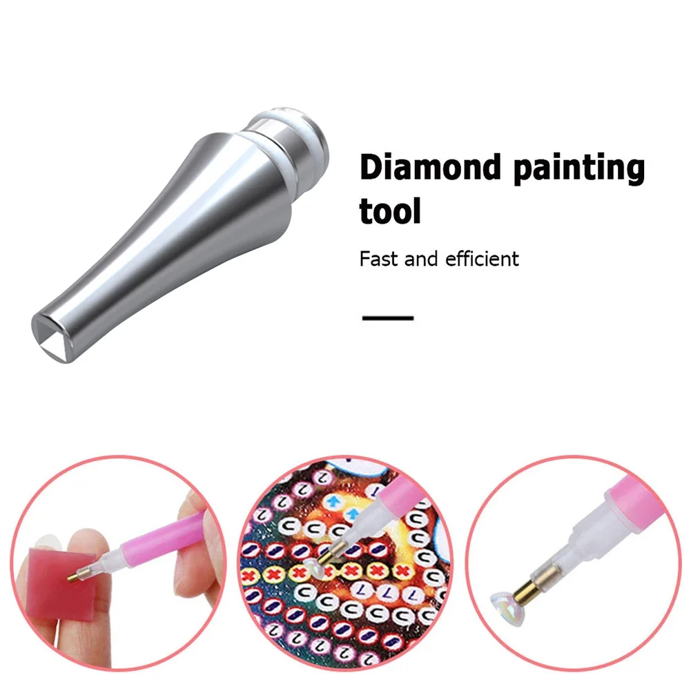 

DIY Diamond Drawing Pen Tool Metal Rhinestones Pictures Head Diamond Embroidery Point Drill Pen Tip Decor Craft Accessories