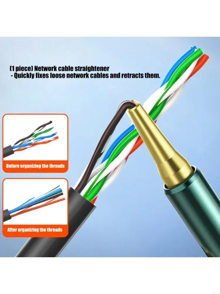 Cable Straightener for Ethernet Wire in RJ45 Crimping Tasks Use 83CF