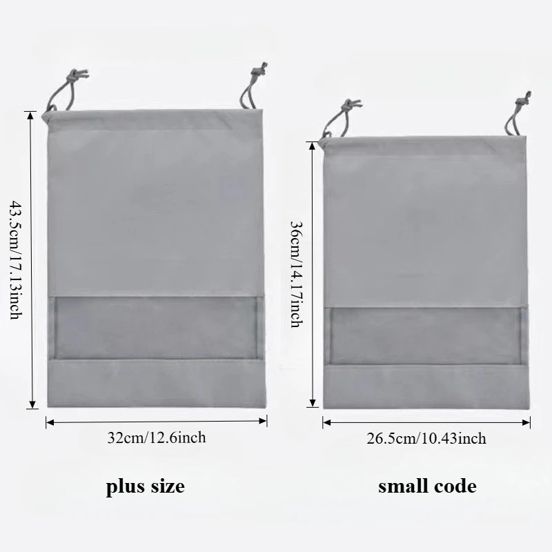 ถุงเก็บรองเท้าผ้าไม่ทอแบบมีเชือกผูก 5 ชิ้น สะดวกสำหรับการเดินทาง ป้องกันฝุ่น ใช้เก็บรองเท้าที่บ้าน