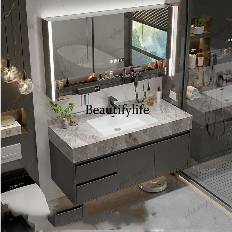 A68 Storage Organizer Cupboard Mirror Shelves Wall Accessories Toilet Display Bathroom Cabinet Luxury Archivadores Home Furnitur