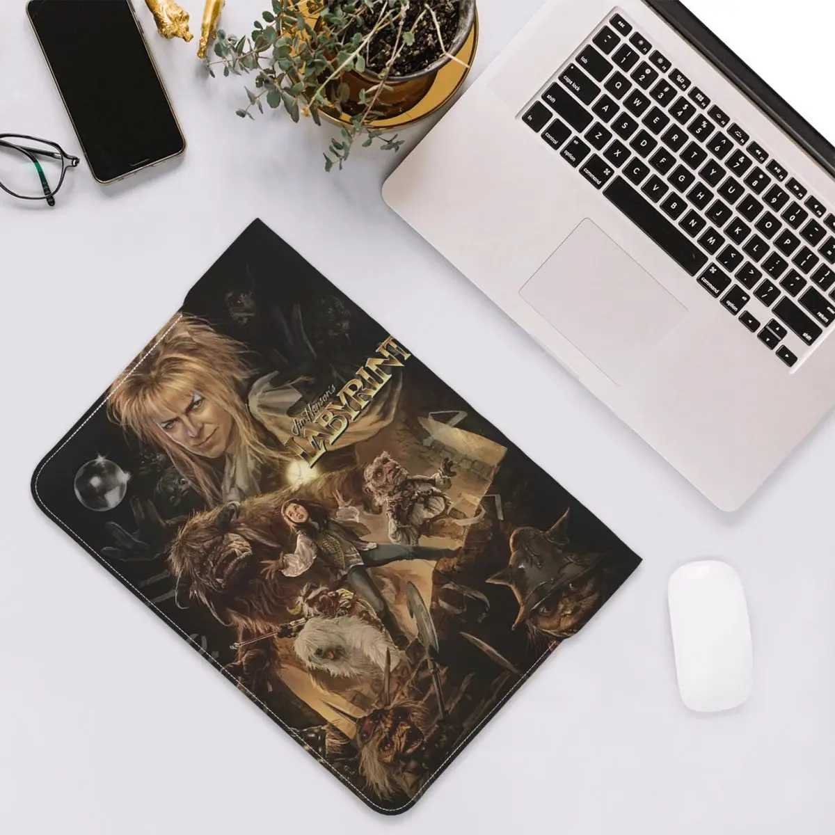 Return To Thra Labyrinth Movie PU Leather Horizontal Laptop Sleeve Shockproof Soft Lining Notebook Case 13 Inch