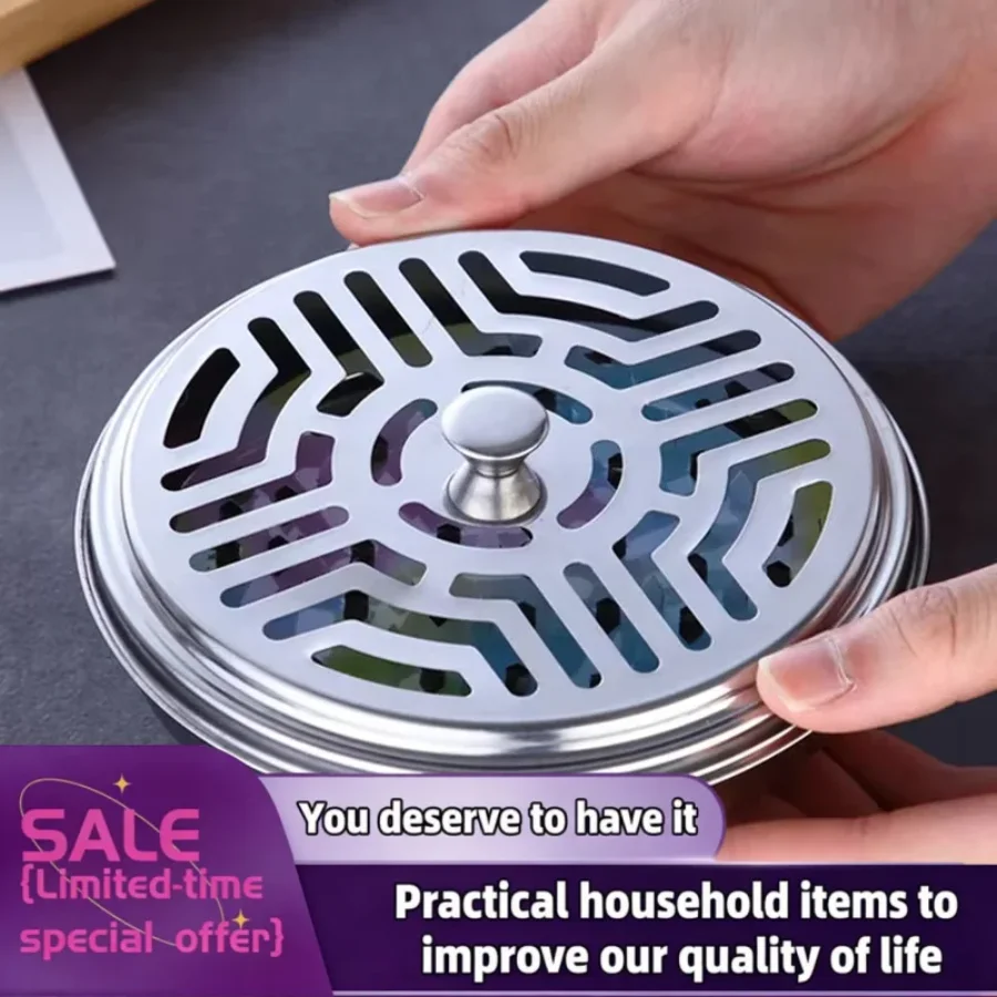 

New Mosquito Coil Holder Mosquito Coil Box With Cover Mosquito Coil Tray Nail Tooth Mosquito Coil Holder Household Ash Tray